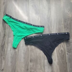 Calvin Klein cotton thongs  2-pack
